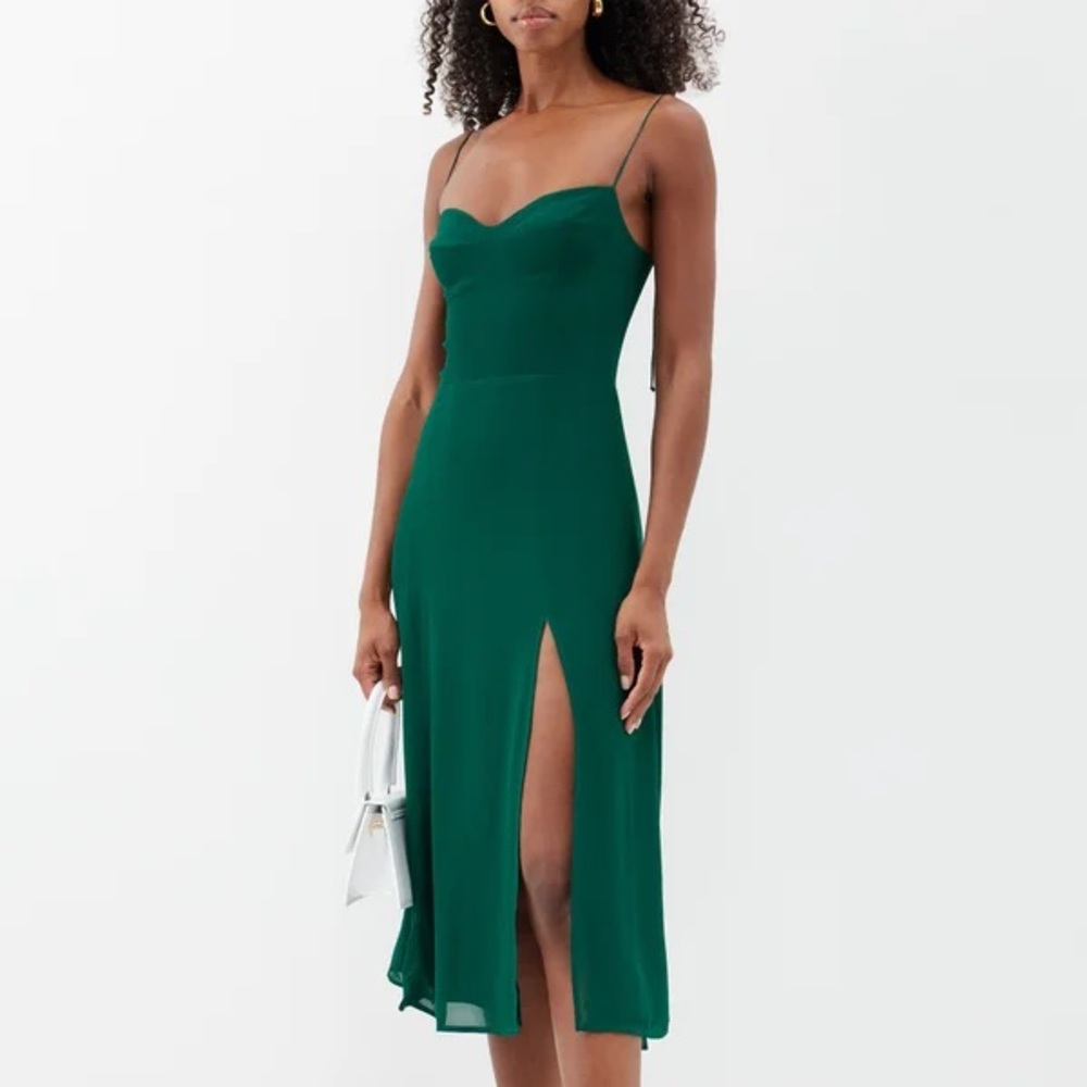 Reformation Midi Dress with High Slit